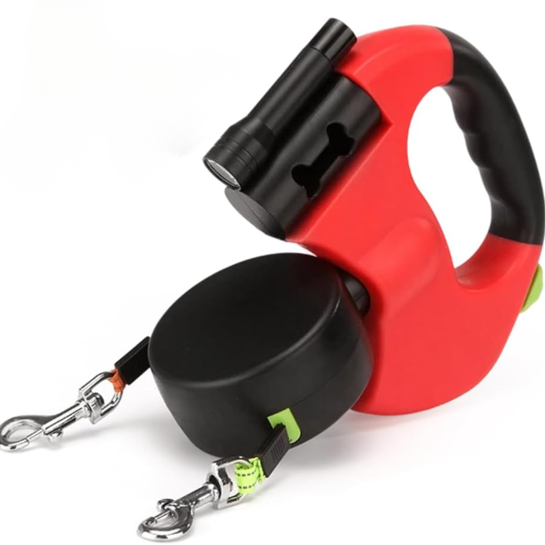 Correa Doble LED para dos mascotas