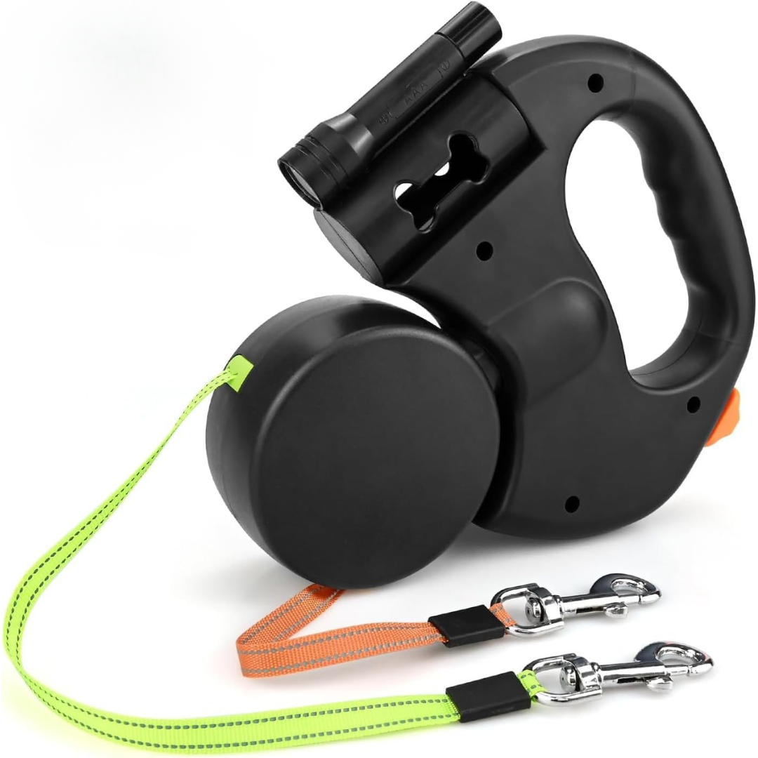 Correa Doble LED para dos mascotas