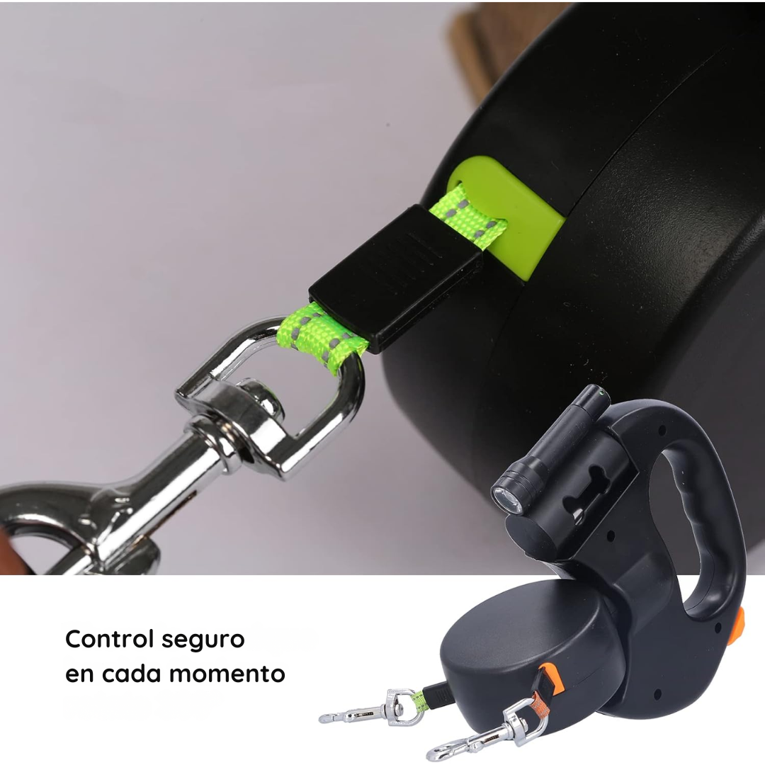 Correa Doble LED para dos mascotas