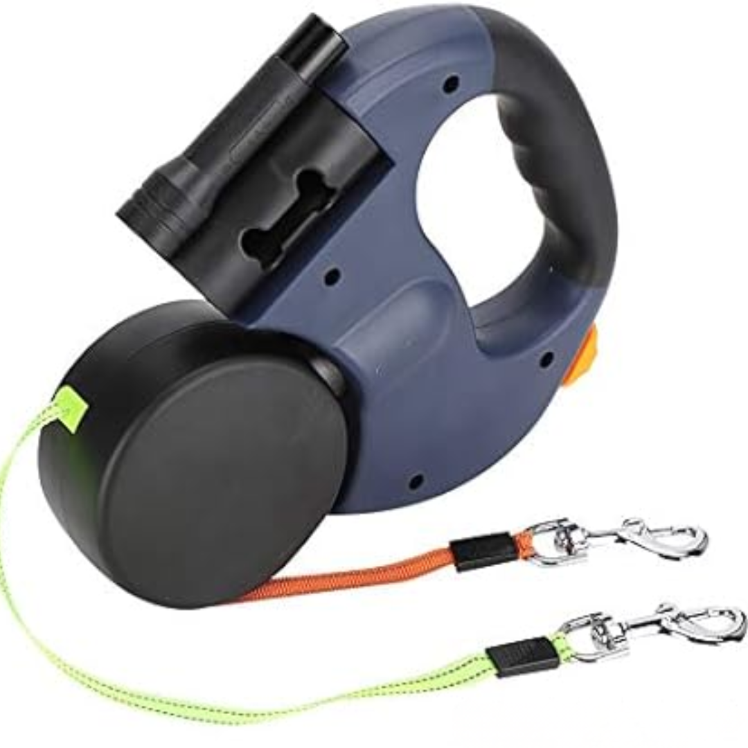 Correa Doble LED para dos mascotas